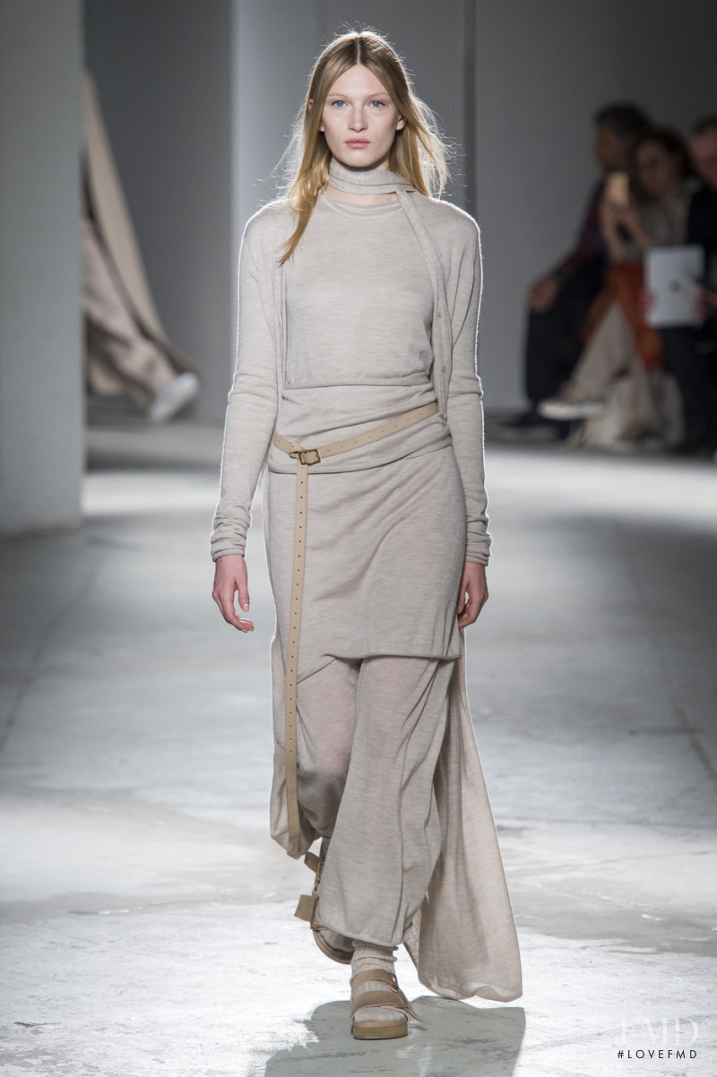 Liz Kennedy featured in  the Agnona fashion show for Autumn/Winter 2019