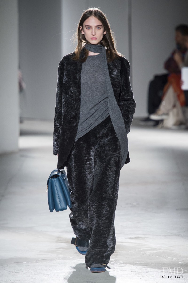 Claire Delozier featured in  the Agnona fashion show for Autumn/Winter 2019