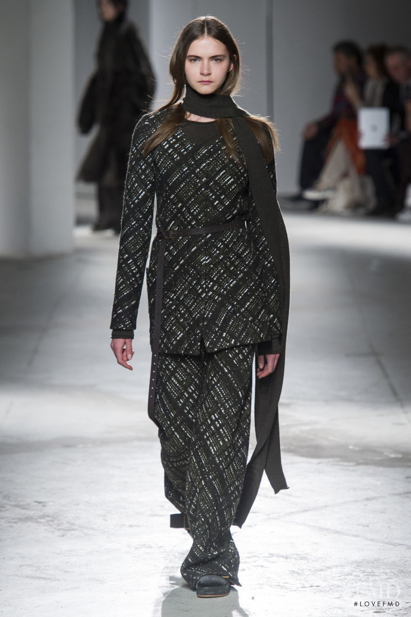 Masha Alexeeva featured in  the Agnona fashion show for Autumn/Winter 2019