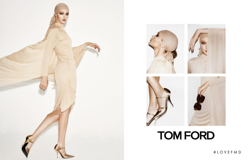Gigi Hadid featured in  the Tom Ford Tom Ford S/S 2019 advertisement for Spring/Summer 2019
