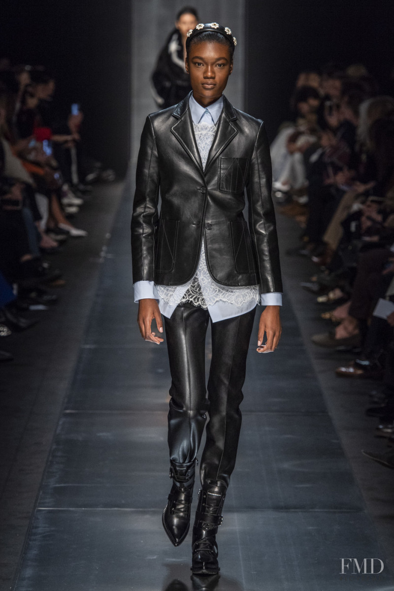 Naki Depass featured in  the Ermanno Scervino fashion show for Autumn/Winter 2019
