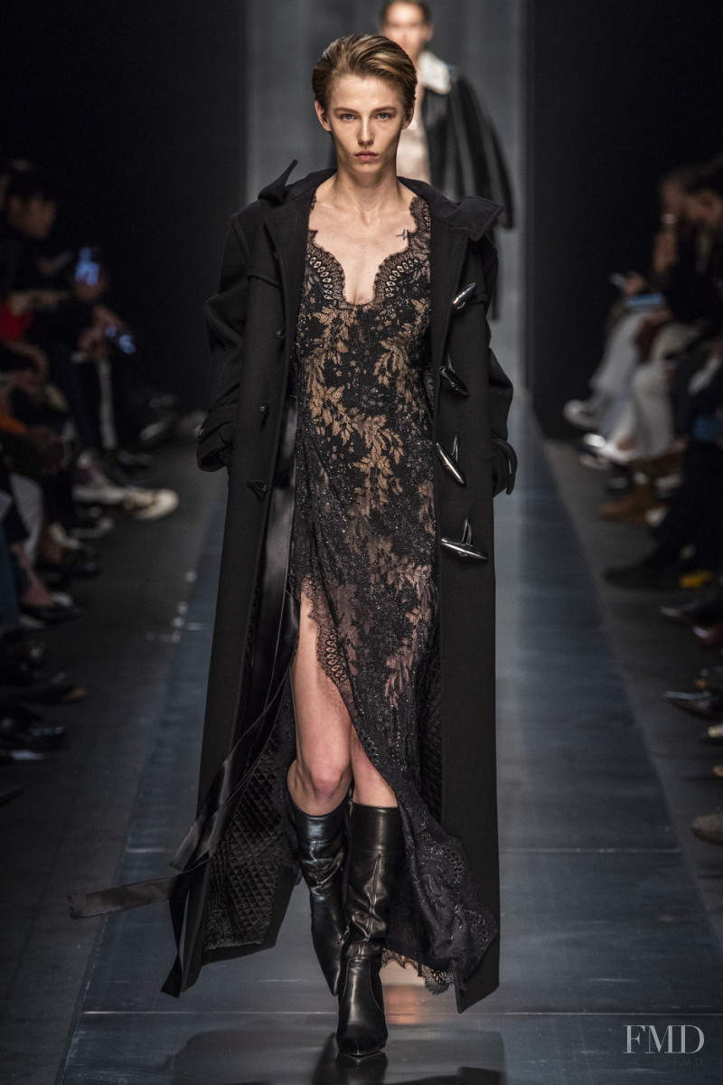 Emily Gafford featured in  the Ermanno Scervino fashion show for Autumn/Winter 2019