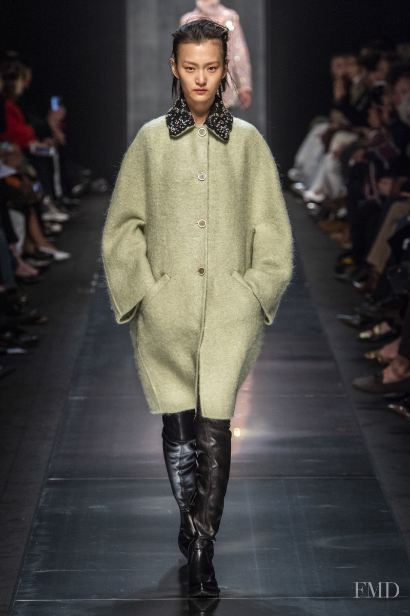 Wangy Xinyu featured in  the Ermanno Scervino fashion show for Autumn/Winter 2019