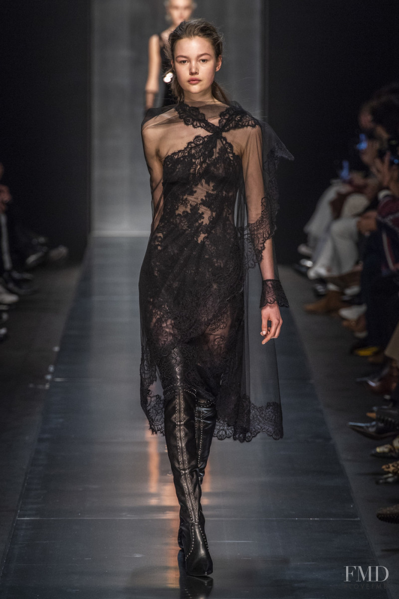 Noor Chaltin featured in  the Ermanno Scervino fashion show for Autumn/Winter 2019