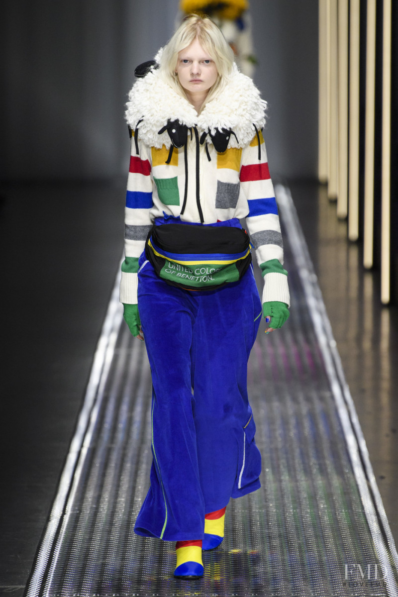 Unia Pakhomova featured in  the United Colors of Benetton fashion show for Autumn/Winter 2019
