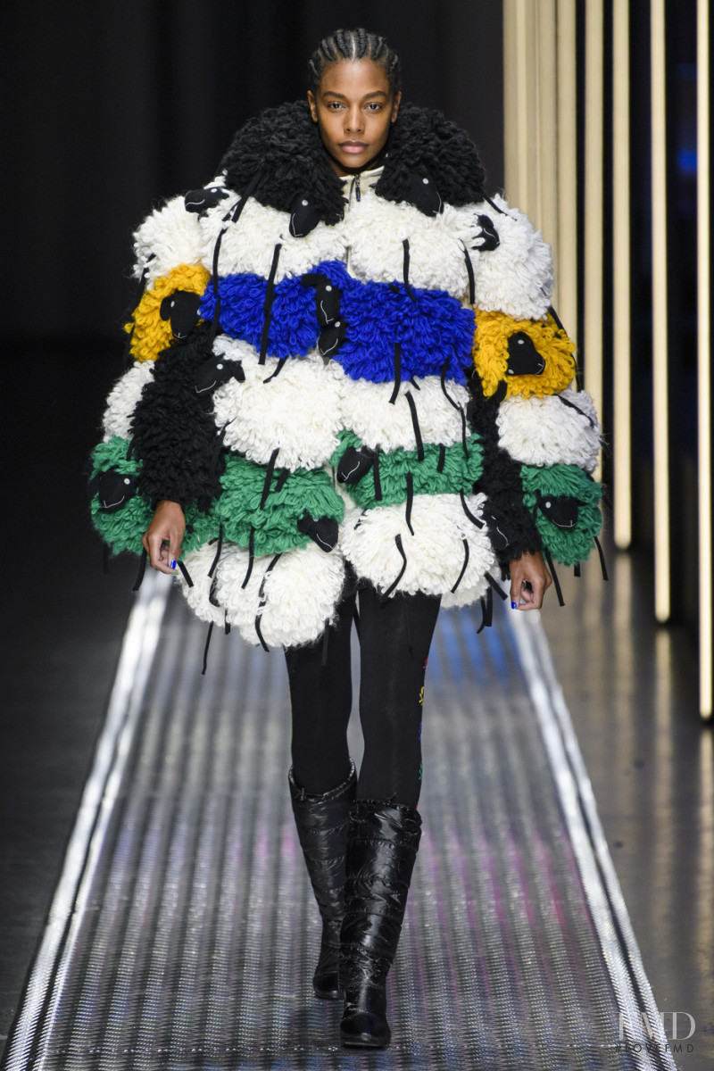 Karly Loyce featured in  the United Colors of Benetton fashion show for Autumn/Winter 2019