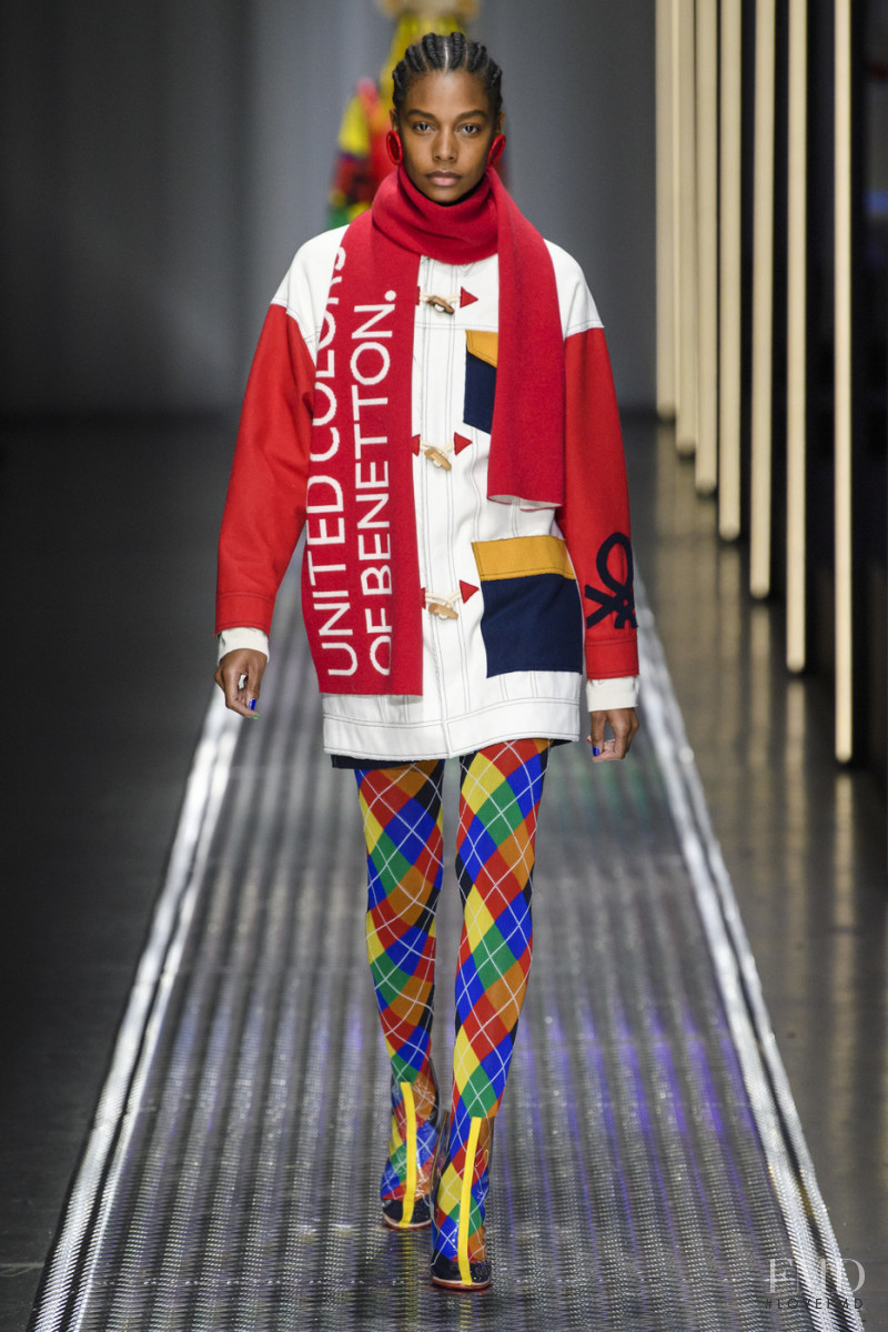 Karly Loyce featured in  the United Colors of Benetton fashion show for Autumn/Winter 2019