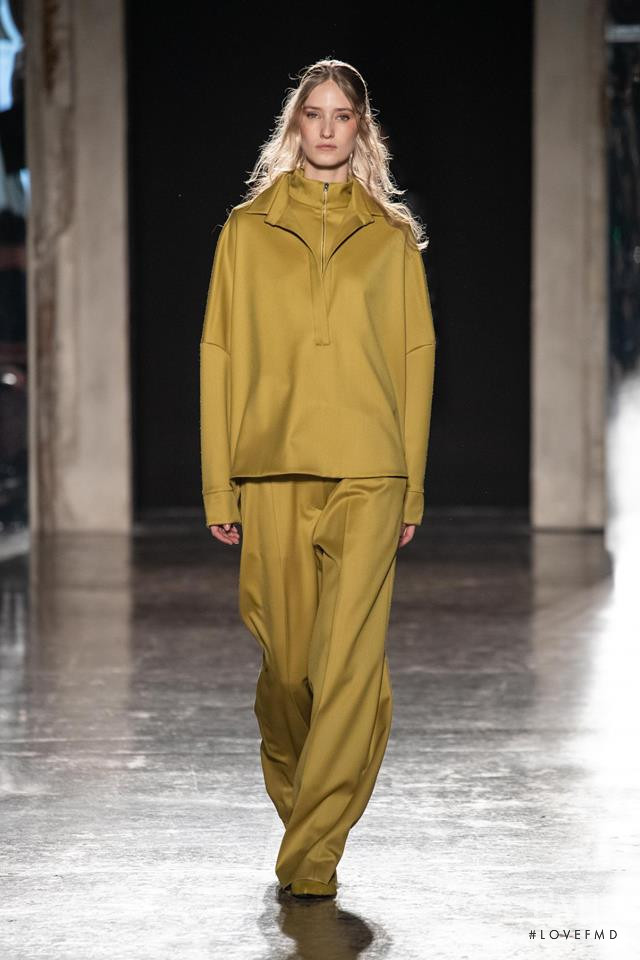 Namara Van Kleeff featured in  the Calcaterra fashion show for Autumn/Winter 2019