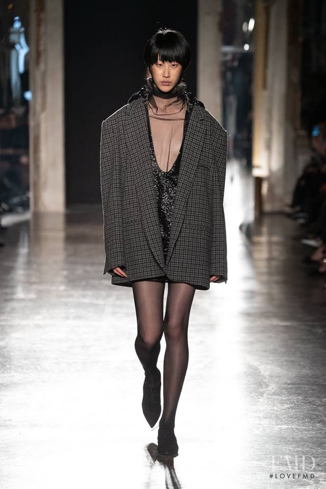 J Moon featured in  the Calcaterra fashion show for Autumn/Winter 2019