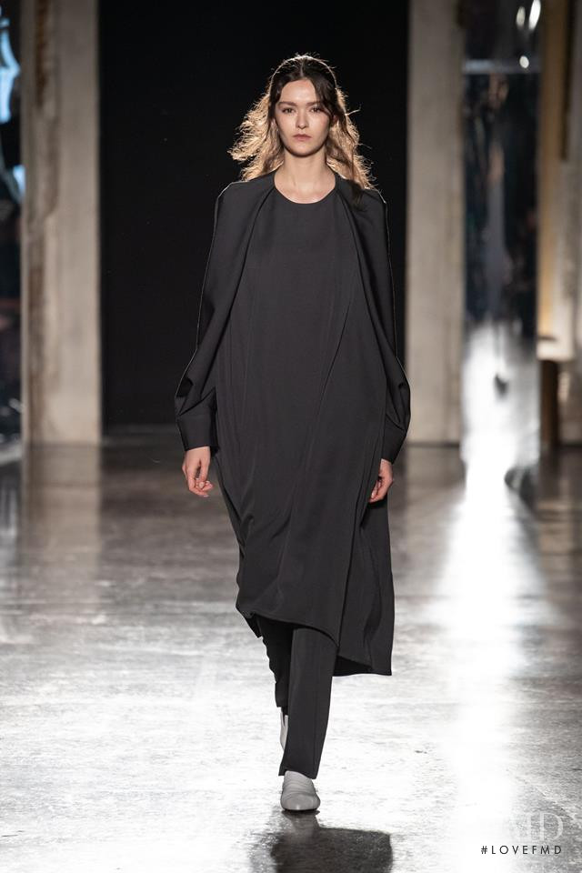 Victoria Korelaya featured in  the Calcaterra fashion show for Autumn/Winter 2019