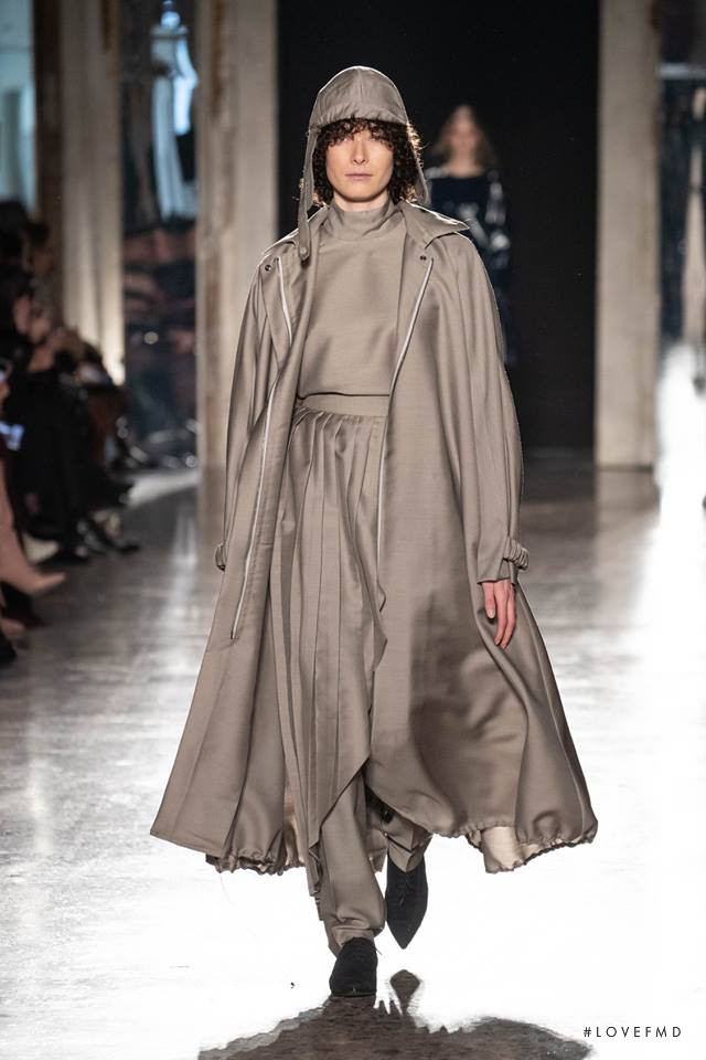 Bruna Queiroz featured in  the Calcaterra fashion show for Autumn/Winter 2019