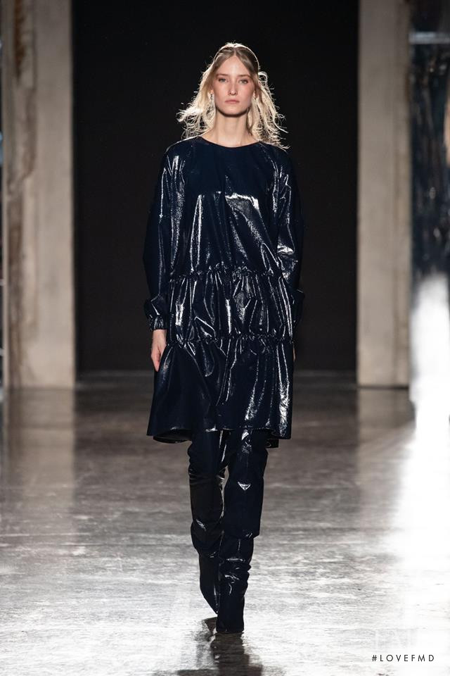 Namara Van Kleeff featured in  the Calcaterra fashion show for Autumn/Winter 2019