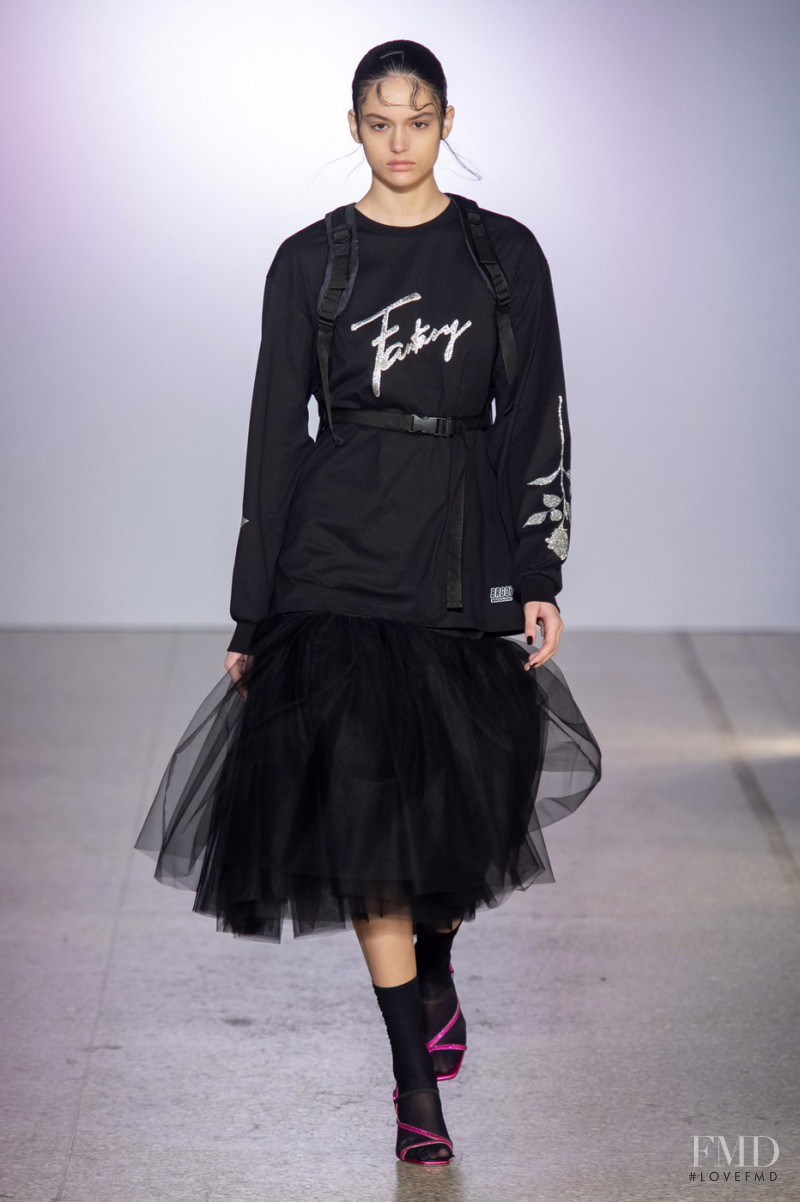 Nikki Vonsee featured in  the BROGNANO fashion show for Autumn/Winter 2019