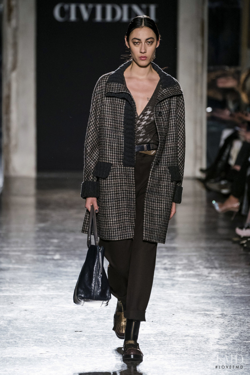 Gaia Orgeas featured in  the Cividini fashion show for Autumn/Winter 2019