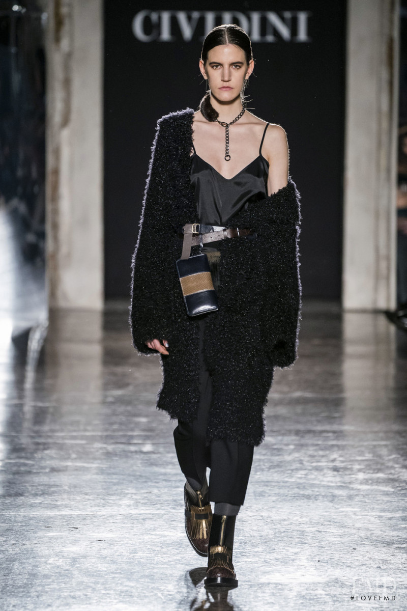 Veronica Manavella featured in  the Cividini fashion show for Autumn/Winter 2019