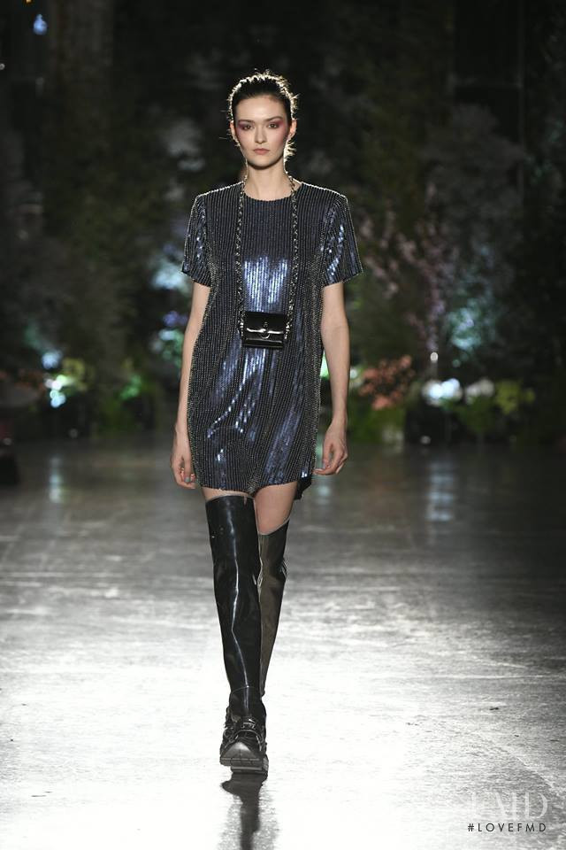 Victoria Korelaya featured in  the Aigner fashion show for Autumn/Winter 2019