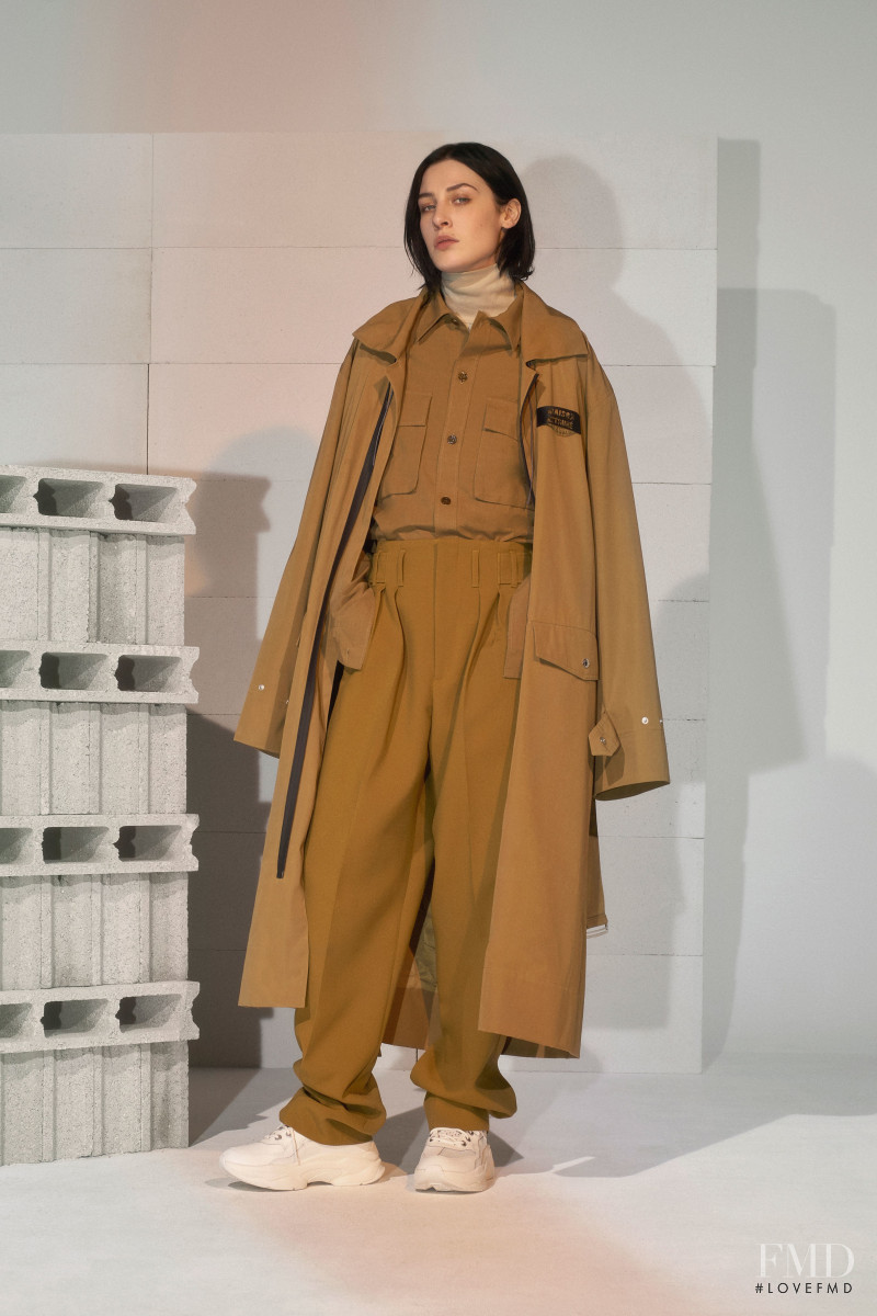 Eline Hoyois featured in  the Maison Kitsuné fashion show for Autumn/Winter 2019