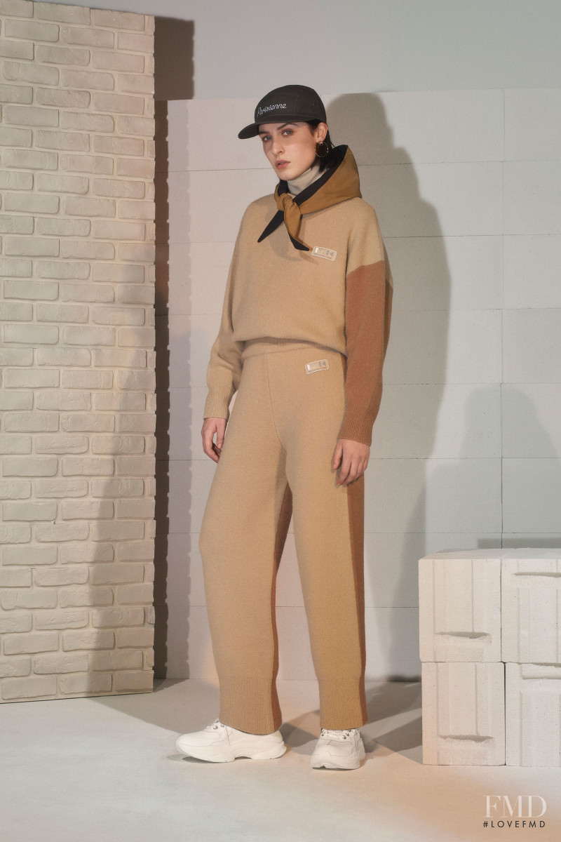 Eline Hoyois featured in  the Maison Kitsuné fashion show for Autumn/Winter 2019