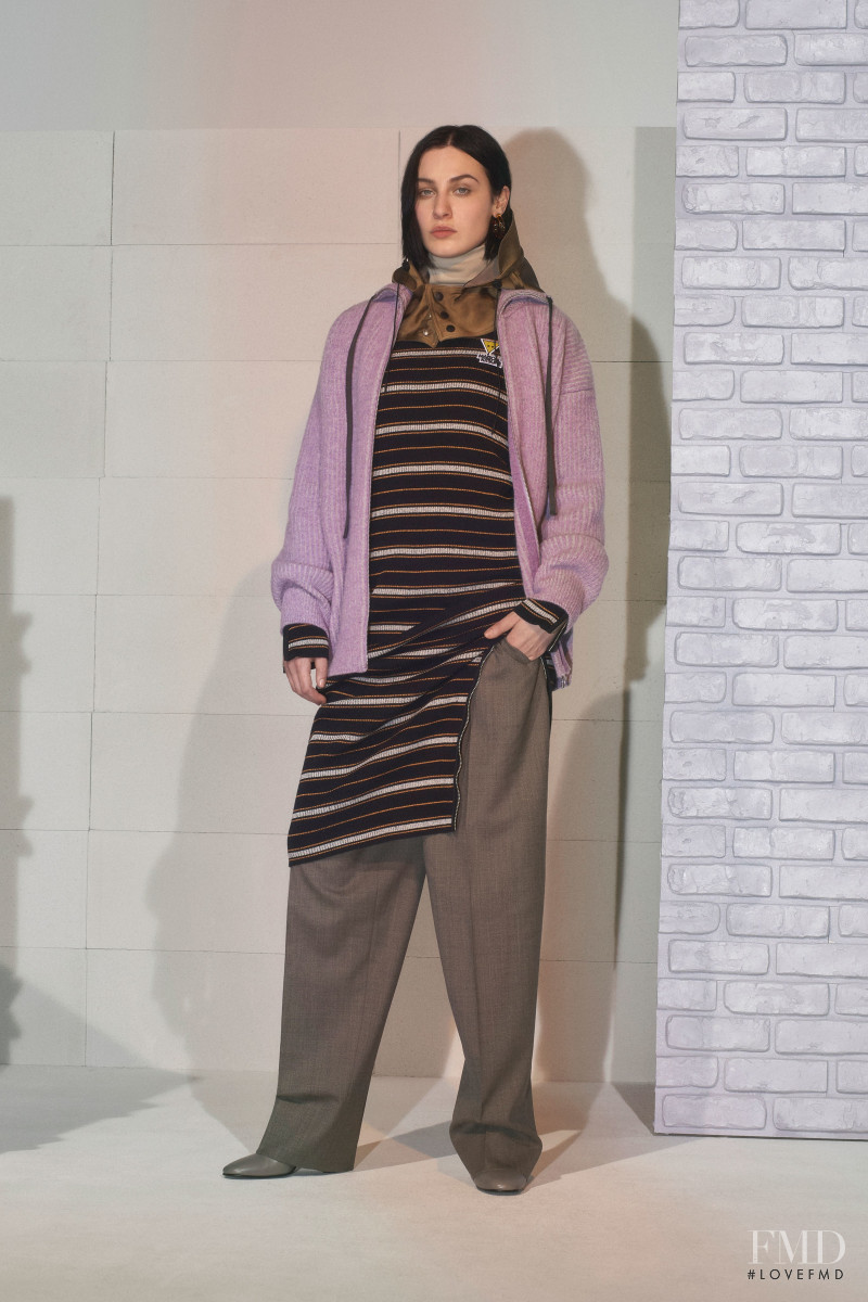 Eline Hoyois featured in  the Maison Kitsuné fashion show for Autumn/Winter 2019