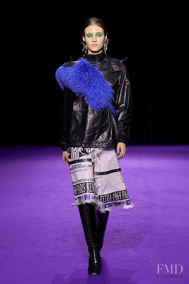 Greta Varlese featured in  the Kenzo fashion show for Autumn/Winter 2019