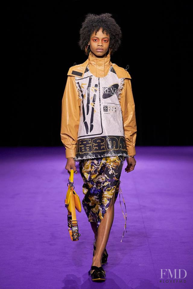 Aaliyah Hydes featured in  the Kenzo fashion show for Autumn/Winter 2019