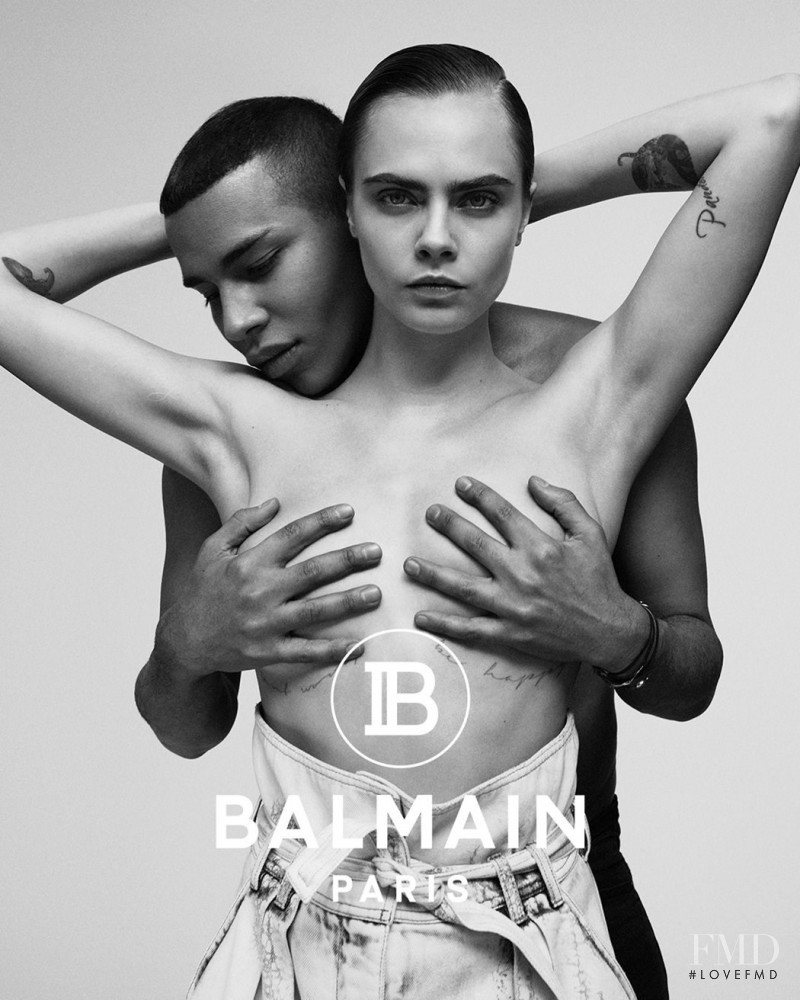 Cara Delevingne featured in  the Balmain Balmain S/S 19 advertisement for Spring/Summer 2019