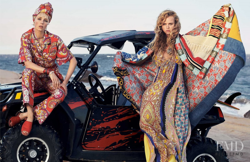 Edie Campbell featured in  the Etro Etro S/S 2019 advertisement for Spring/Summer 2019