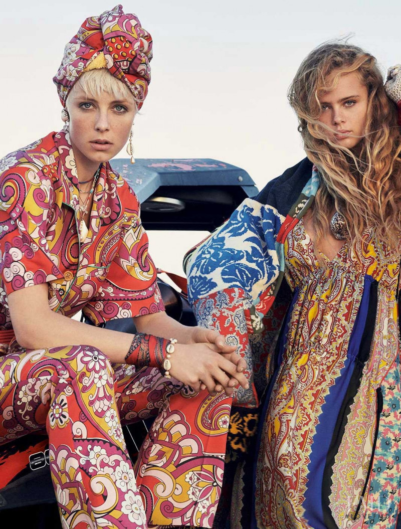 Edie Campbell featured in  the Etro Etro S/S 2019 advertisement for Spring/Summer 2019