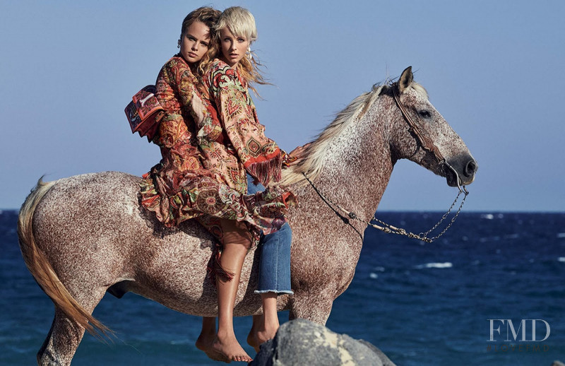 Edie Campbell featured in  the Etro Etro S/S 2019 advertisement for Spring/Summer 2019