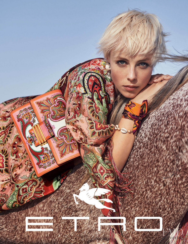 Edie Campbell featured in  the Etro Etro S/S 2019 advertisement for Spring/Summer 2019