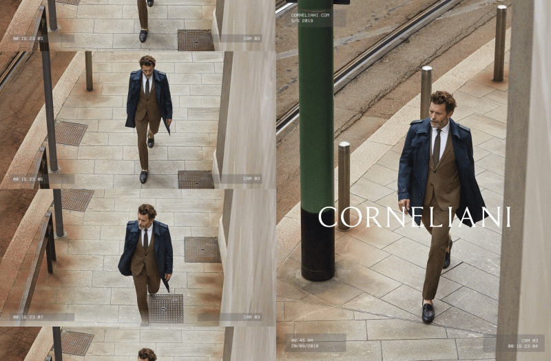 Corneliani advertisement for Spring/Summer 2019