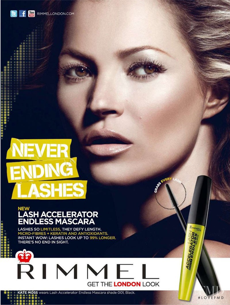 Kate Moss featured in  the Rimmel Lash Accelerator Endless advertisement for Spring/Summer 2012