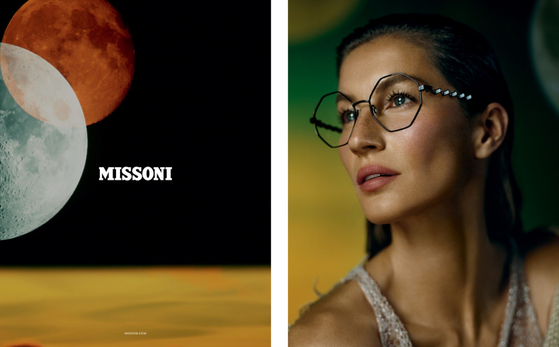 Gisele Bundchen featured in  the Missoni Eyewear advertisement for Spring/Summer 2019