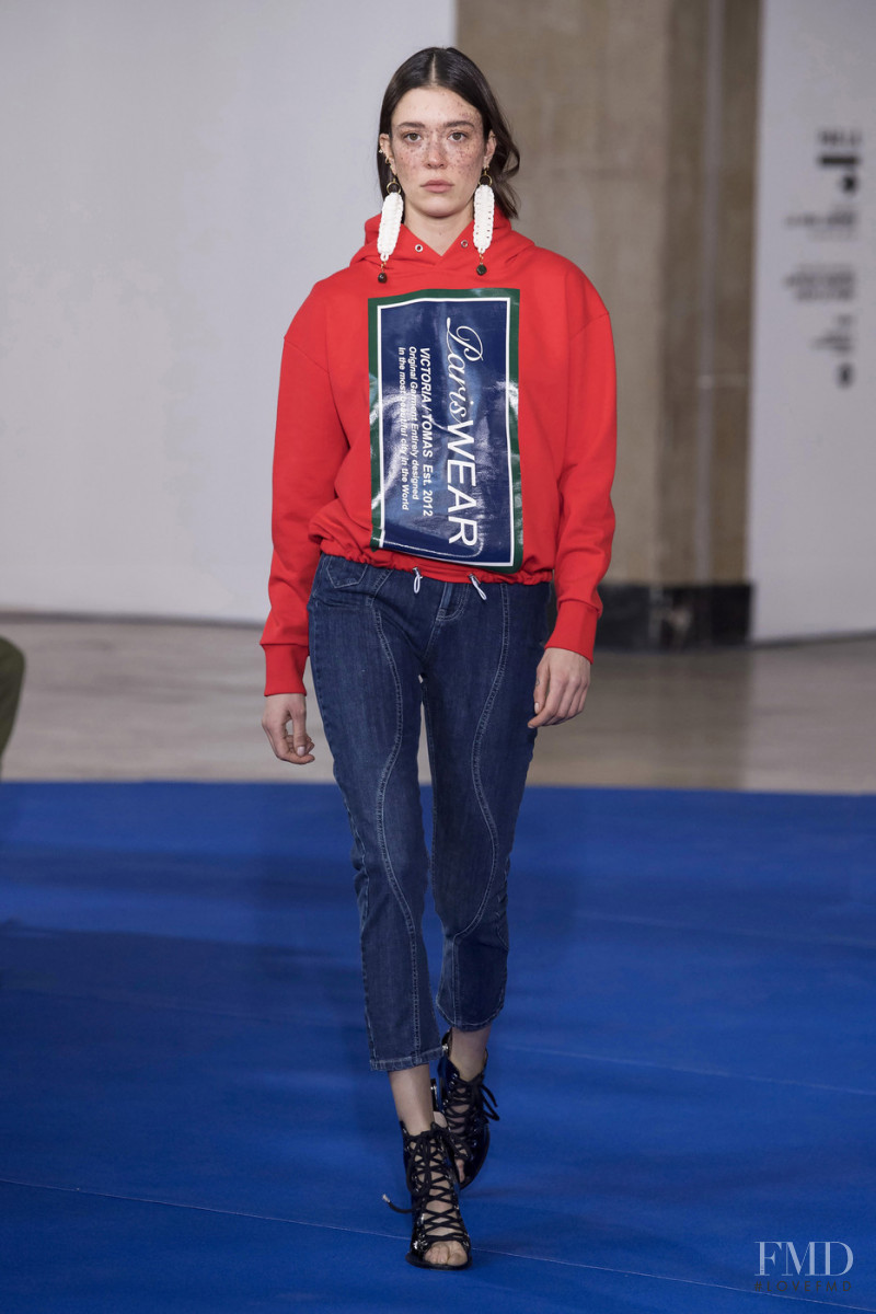 Maeva Nikita Giani Marshall featured in  the VICTORIA/TOMAS fashion show for Autumn/Winter 2019