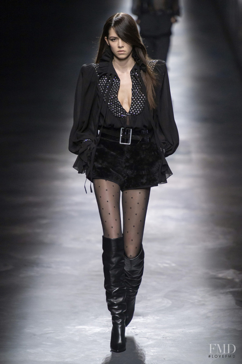 Maria Miguel featured in  the Saint Laurent fashion show for Autumn/Winter 2019