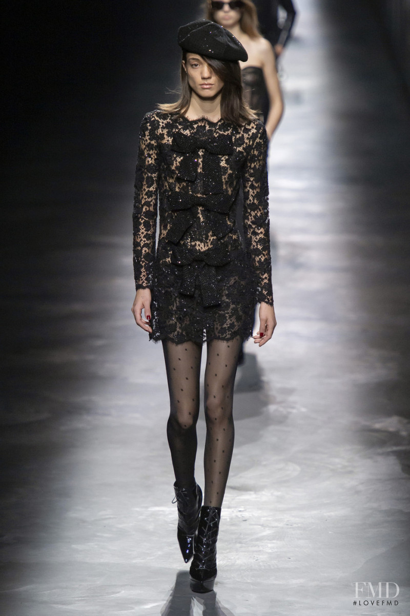 Daira Da Silva Pinto featured in  the Saint Laurent fashion show for Autumn/Winter 2019