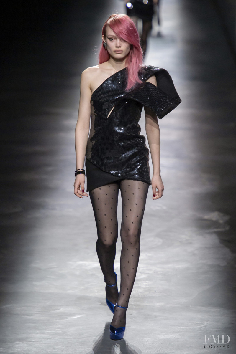 Simona Kust featured in  the Saint Laurent fashion show for Autumn/Winter 2019