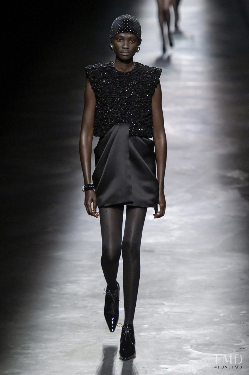 Aliet Sarah Isaiah featured in  the Saint Laurent fashion show for Autumn/Winter 2019