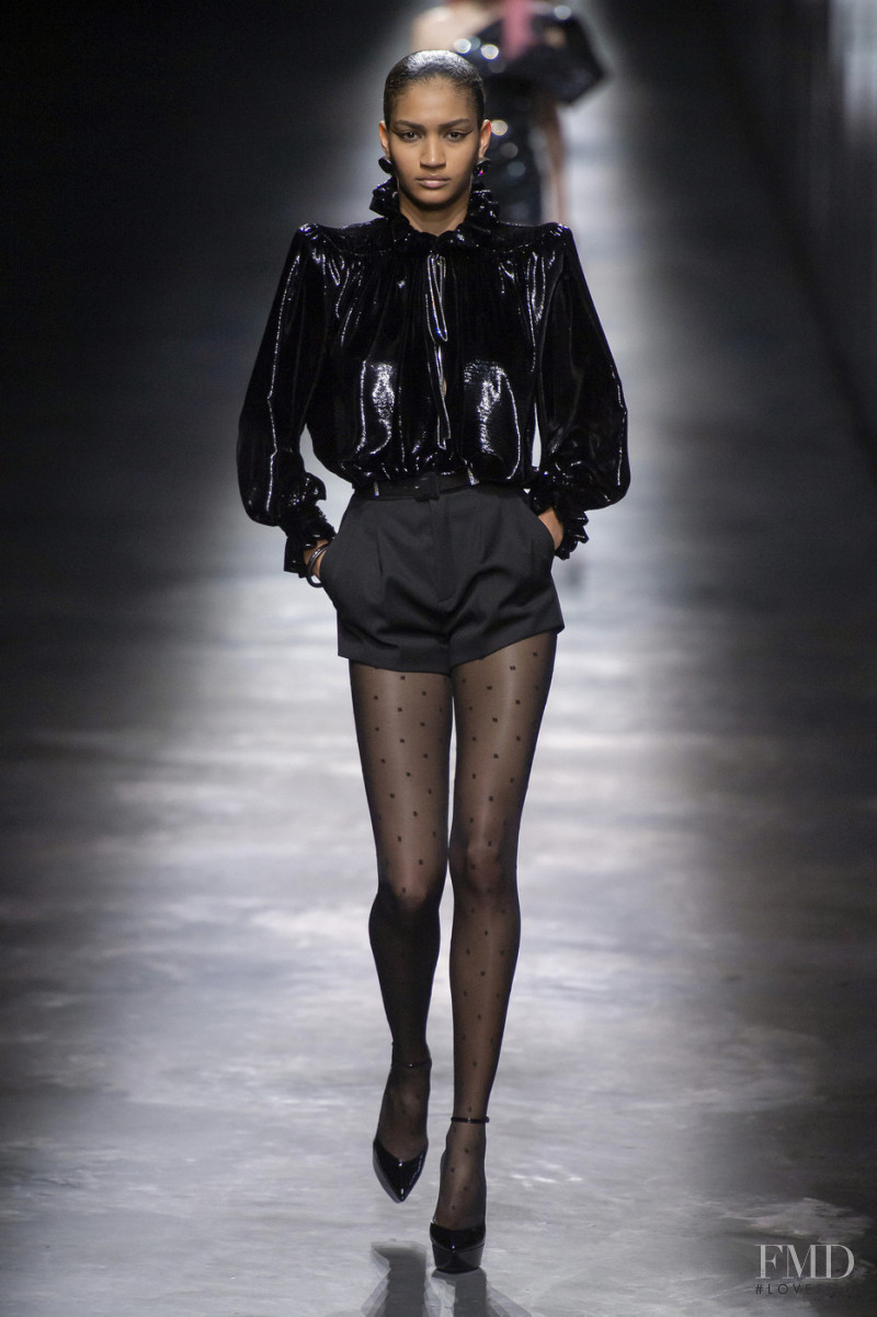 Anyelina Rosa featured in  the Saint Laurent fashion show for Autumn/Winter 2019