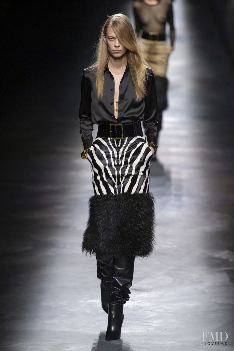 Lexi Boling featured in  the Saint Laurent fashion show for Autumn/Winter 2019