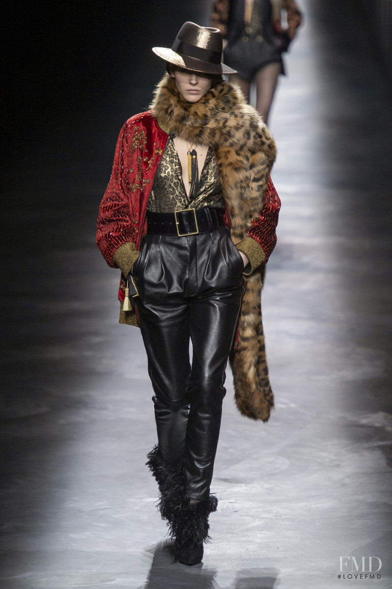 Vittoria Ceretti featured in  the Saint Laurent fashion show for Autumn/Winter 2019