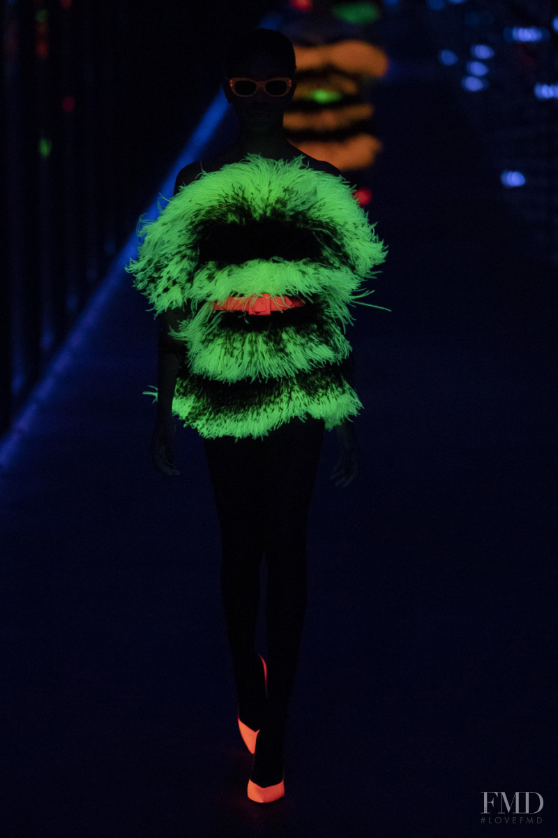 Naomi Chin Wing featured in  the Saint Laurent fashion show for Autumn/Winter 2019