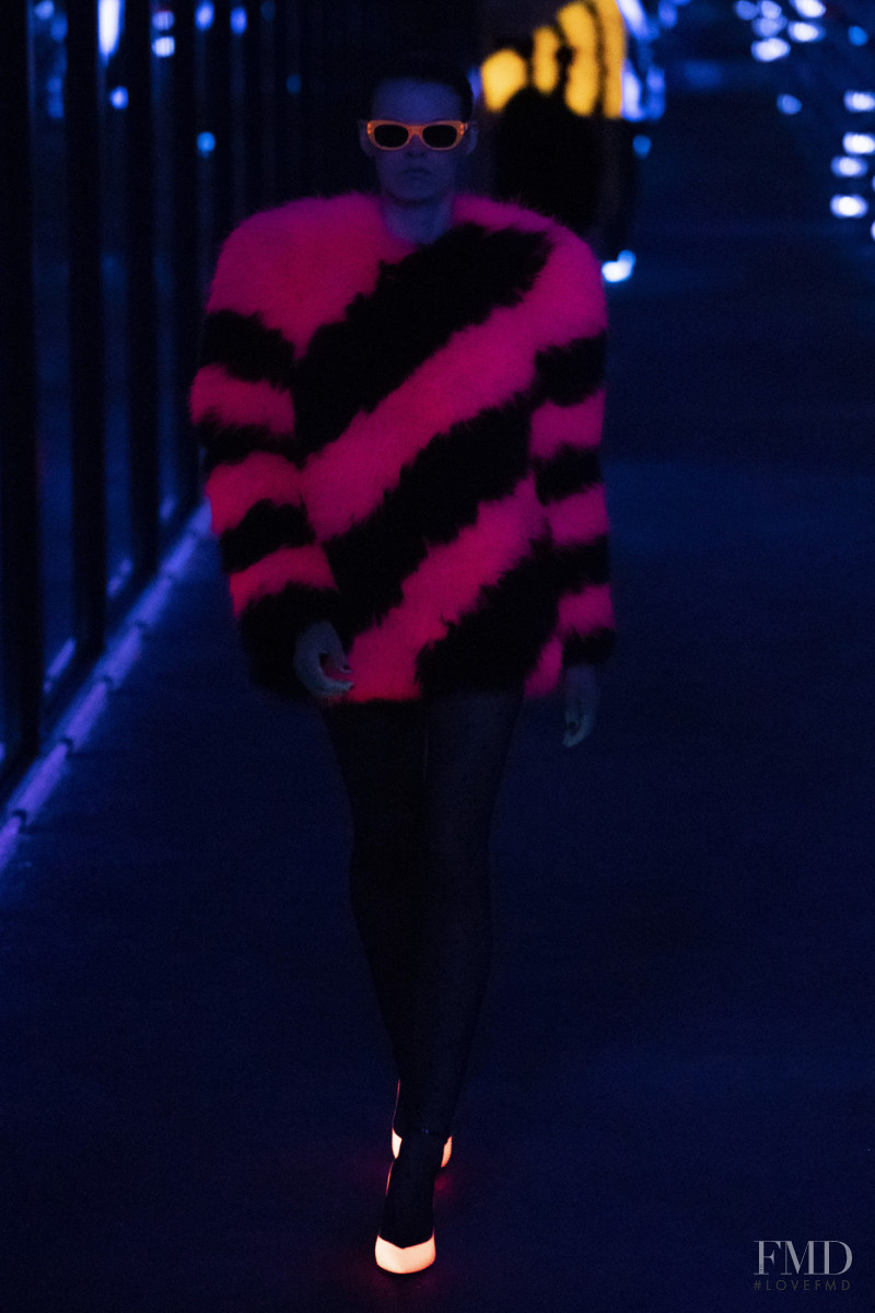Cara Taylor featured in  the Saint Laurent fashion show for Autumn/Winter 2019