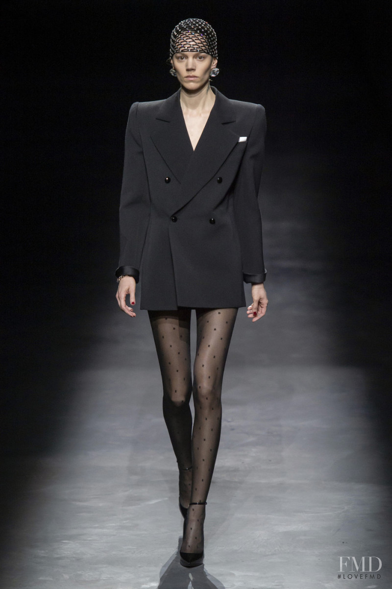 Freja Beha Erichsen featured in  the Saint Laurent fashion show for Autumn/Winter 2019