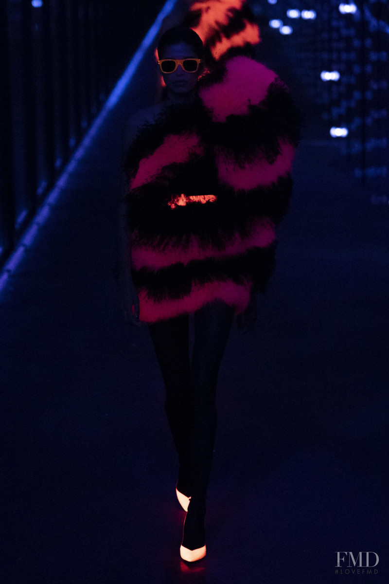 Mica Arganaraz featured in  the Saint Laurent fashion show for Autumn/Winter 2019