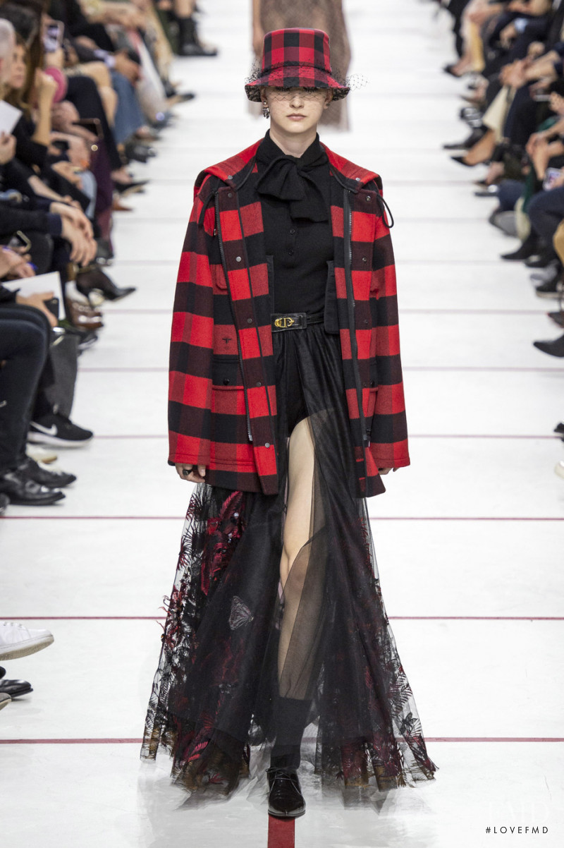 Polina Zavialova featured in  the Christian Dior fashion show for Autumn/Winter 2019