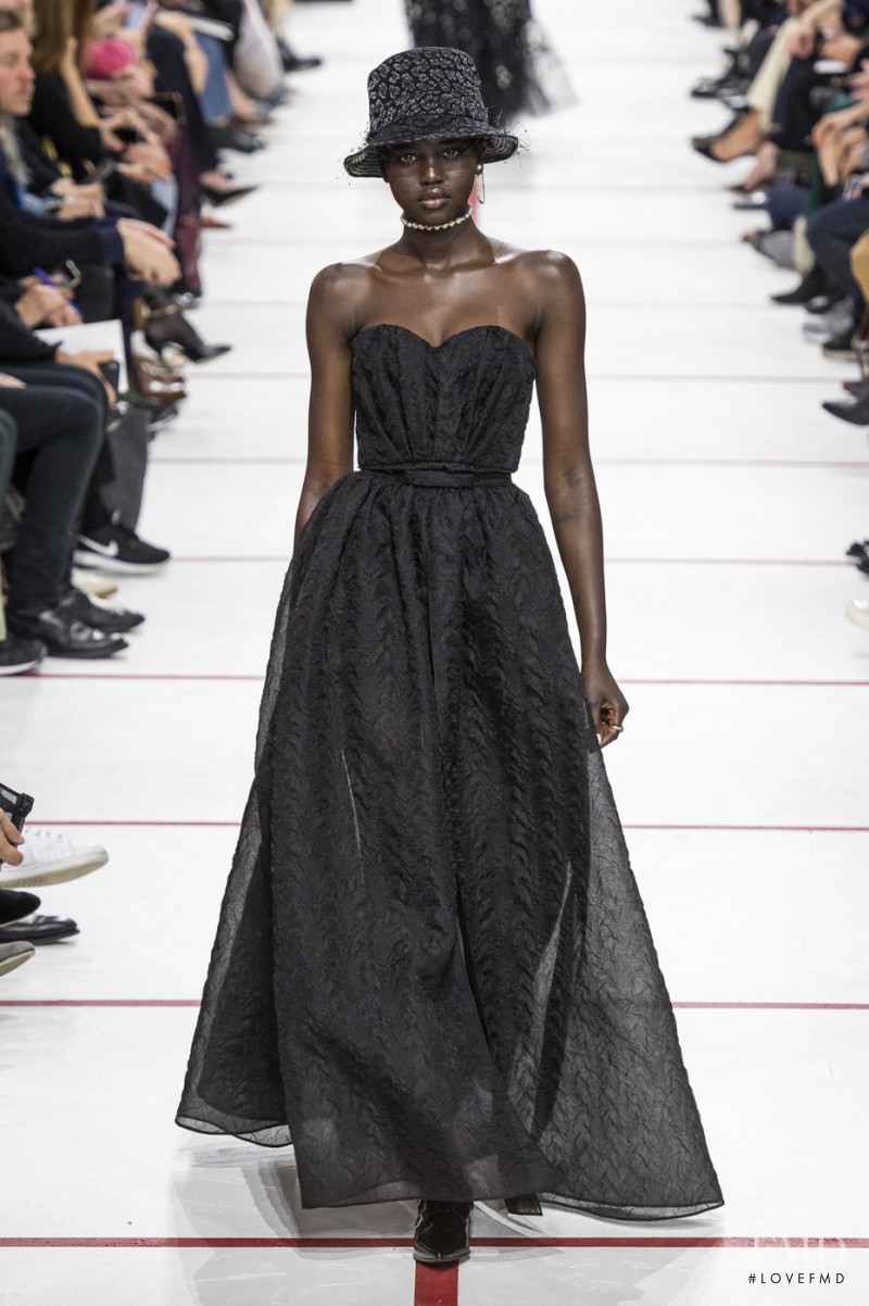 Adut Akech Bior featured in  the Christian Dior fashion show for Autumn/Winter 2019