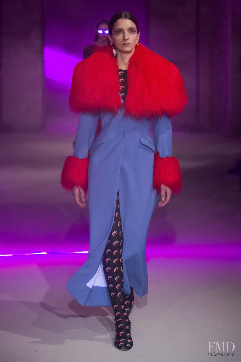 Roos Van Bosstraeten featured in  the Marine Serre fashion show for Autumn/Winter 2019