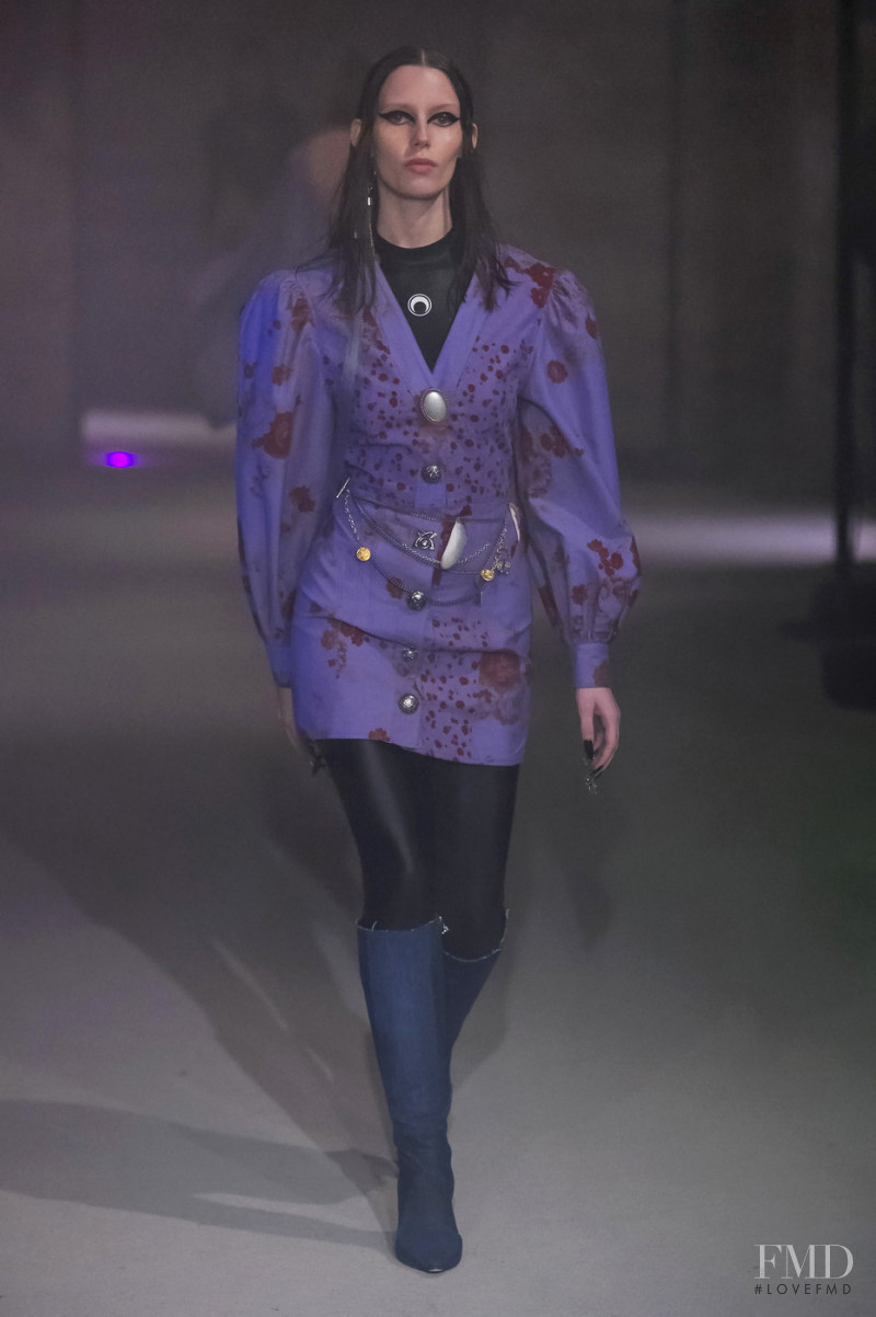 Lina Stensjo Simonsen featured in  the Marine Serre fashion show for Autumn/Winter 2019