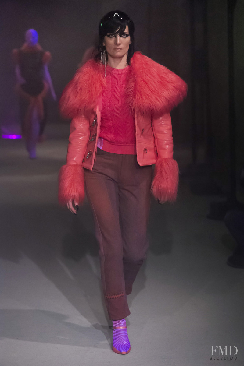 Kim Peers featured in  the Marine Serre fashion show for Autumn/Winter 2019